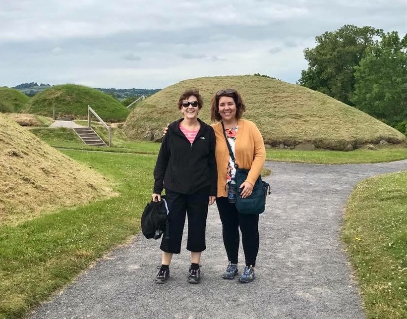 Barbara Woller and her daughter Sarah Fry at Knowth, County Meath
