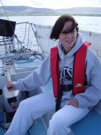 Audrey sailing off Ballyvaughan