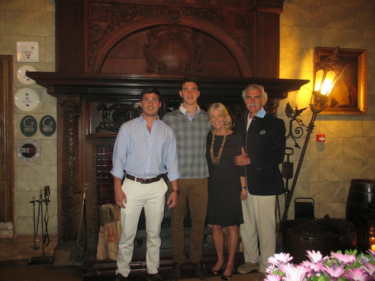 Elizabeth Rubin and family at Belleek Castle, County Mayo