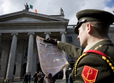 GPO - Dublin re-enactment of the Proclamation 1916