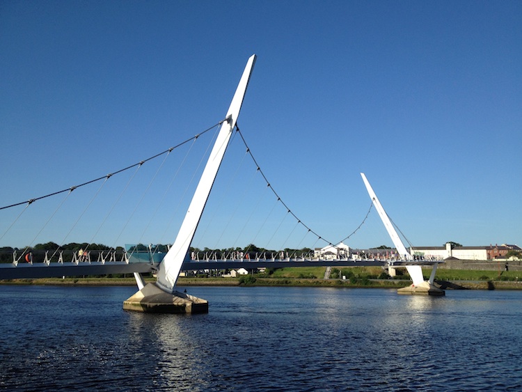 The Peace Bridge in Derry City
