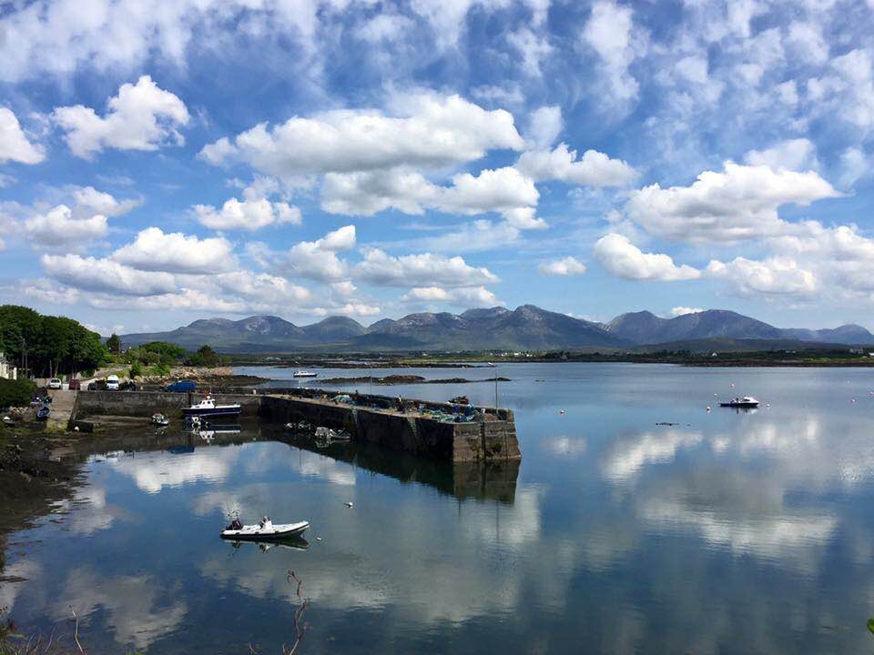 Roundstone Harbour, Connemara on a beautiful calm day - photo credit Susan Byron