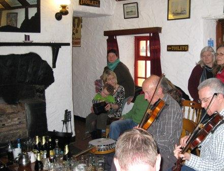 Traditional Irish Music session Monk's Pub Ballyvaughan in County Clare