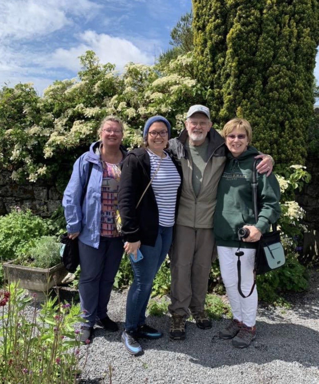 Tony & Linda Harkins and family in the Tea Rooms in Ballyvaughan.