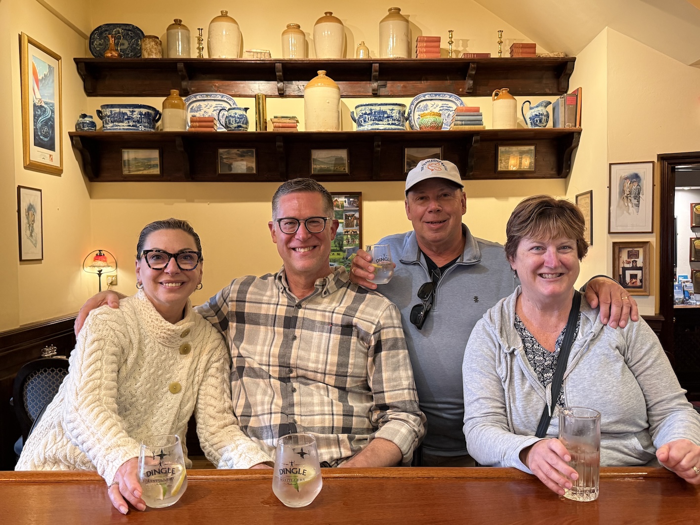 Mike & Elisa Benner in Benner's Hotel, Dingle with their friends Beth & George Lauderbach