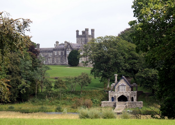 Crom Castle and boat house, County Fermanagh, Northern Ireland