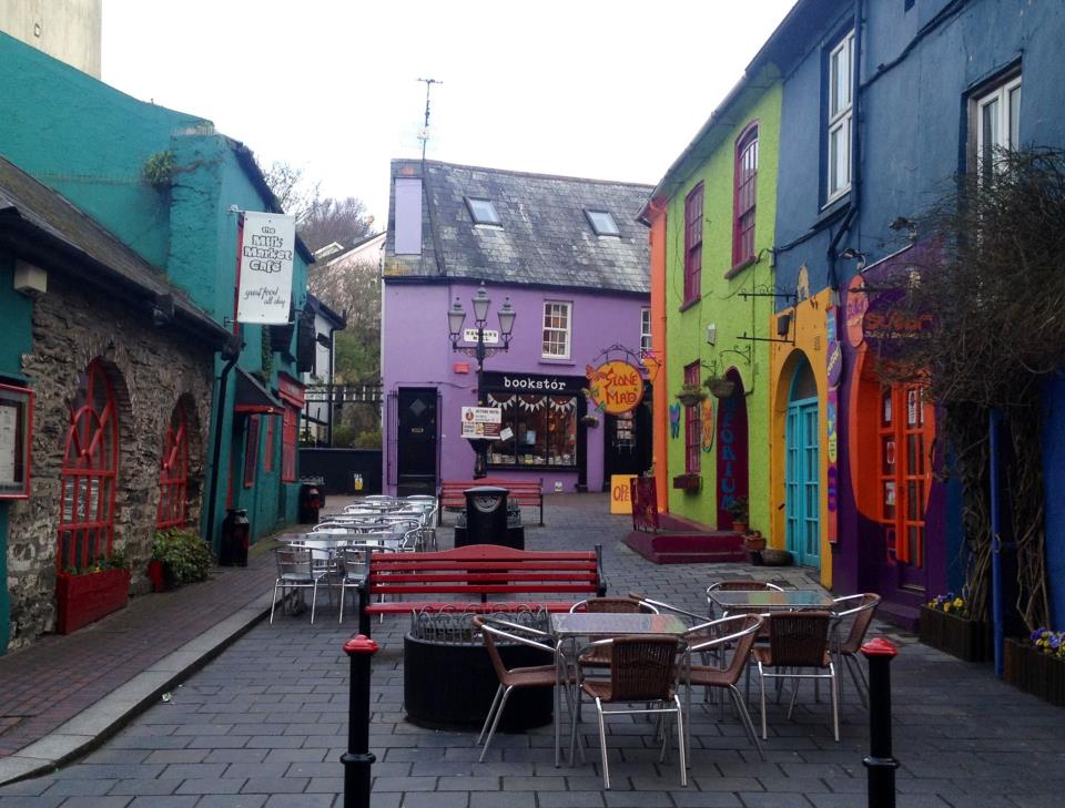 Colourful house in the original market area of Kinsale, County Cork