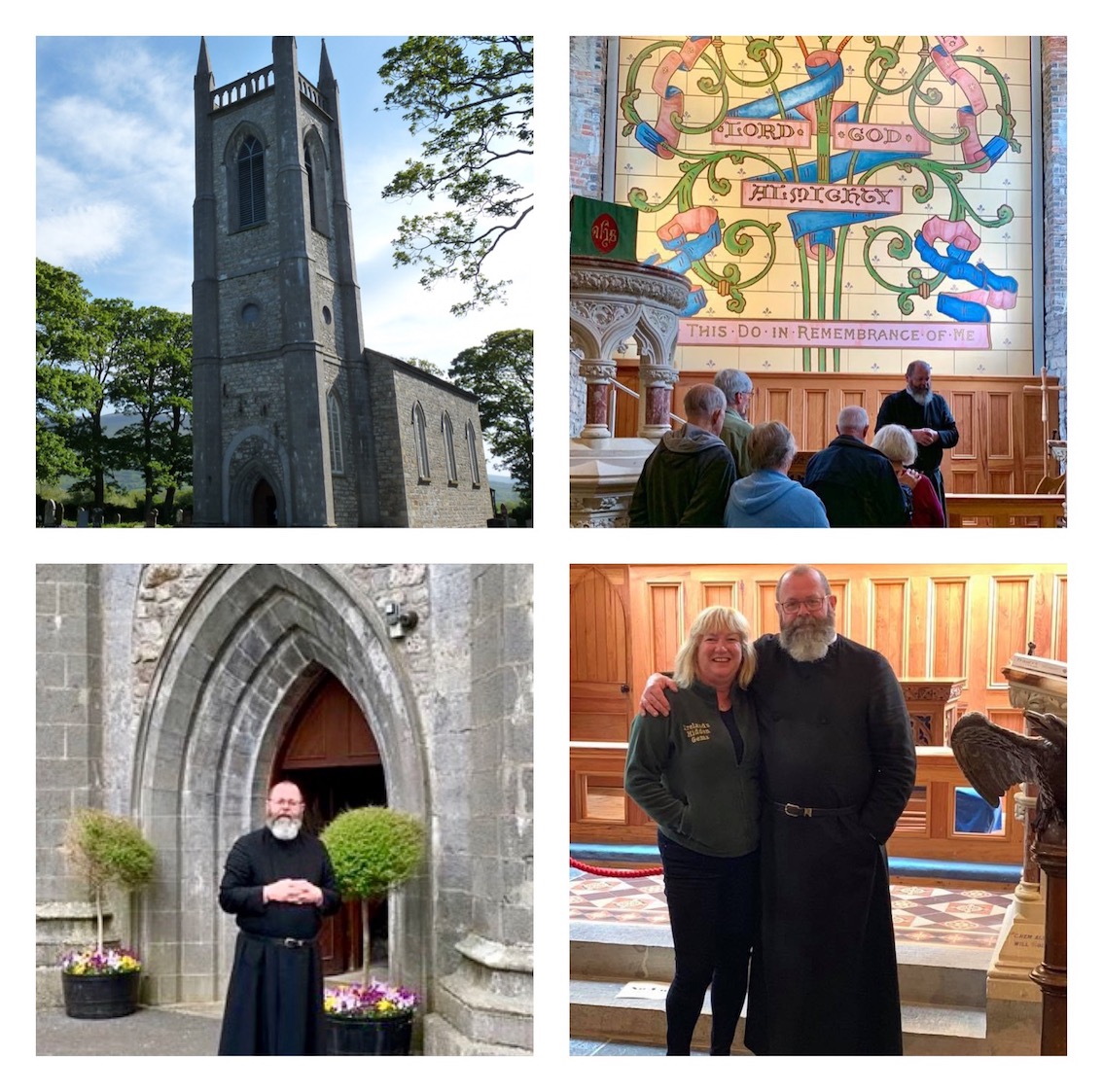 Dean Malcolm Young & Tour Guide Susan Byron at Drumcliff Church County Sligo