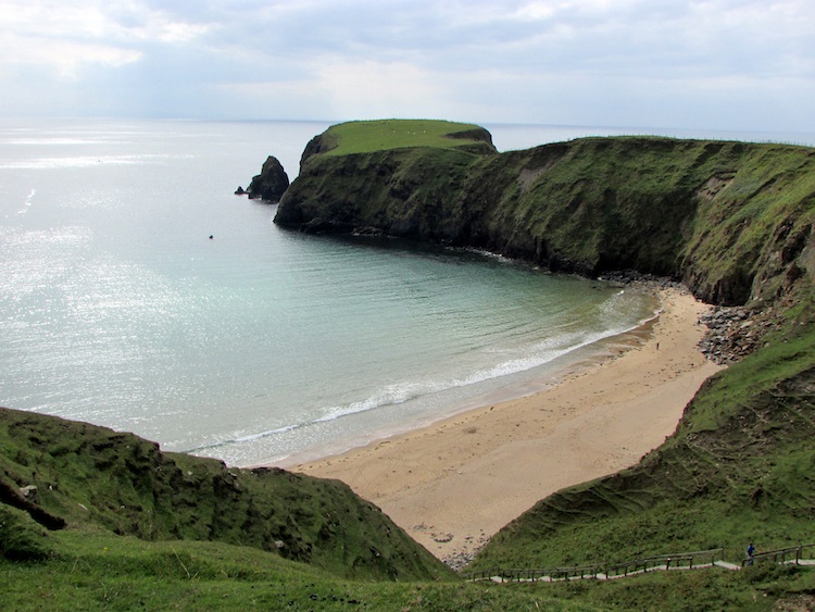 Malin Beg beach or the beach with the 100 steps as it is known locally in Donegal