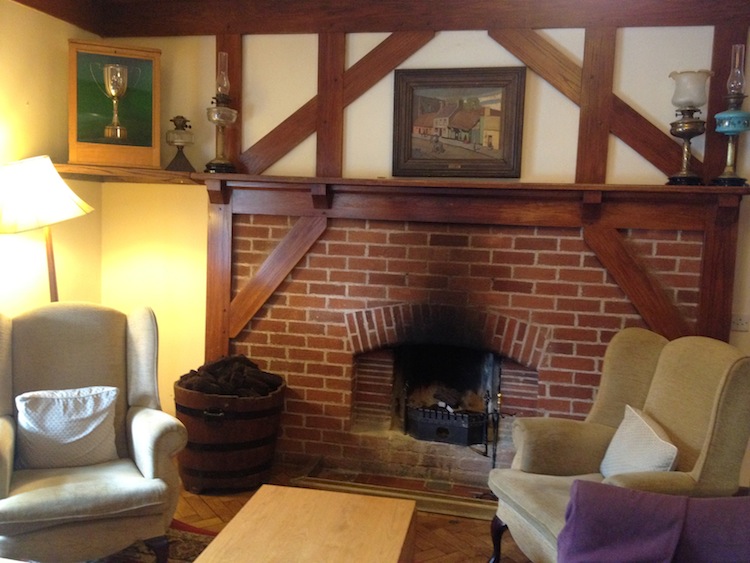 The cosy panelled foyer at Renvyle House, Connemara, County Galway