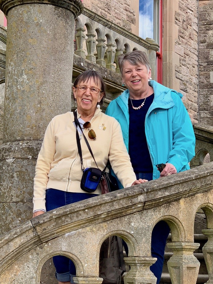 Shirley Byron and her sister Susan Jacobi at Belfast Castle