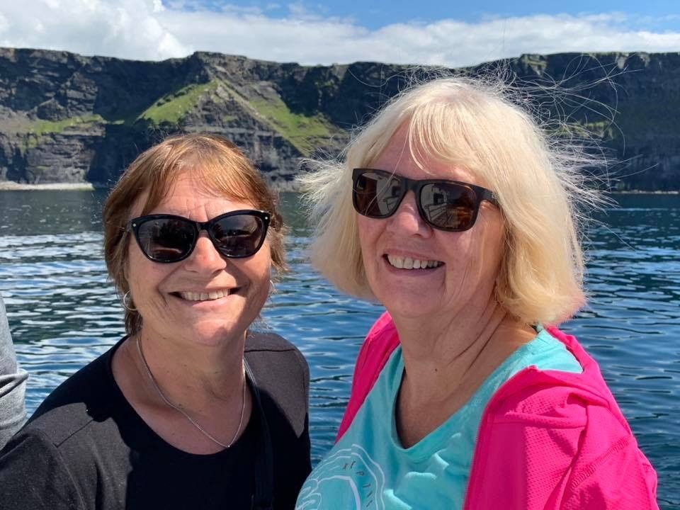 Kerry James & Valerie Jones on the Cliffs of Moher Cruise from Doolin